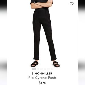 NWOT Simon Miller Rib Syrene Pants Sz XL Black